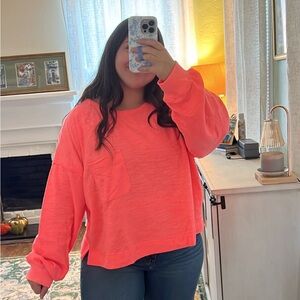 aerie long sleeve pullover with pocket